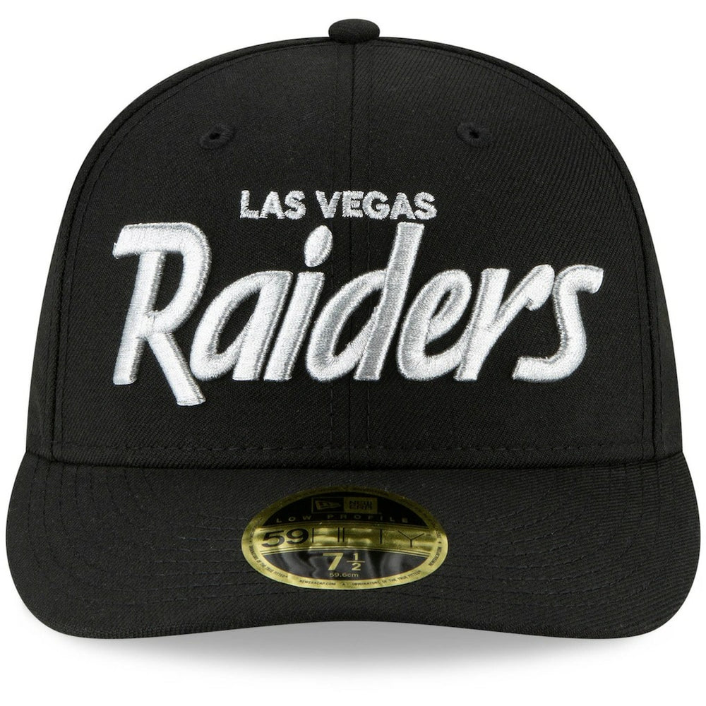 Omaha Script Low Profile 59FIFTY Fitted Hat - Las Vegas Raiders Hats