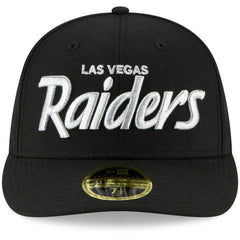 Omaha Script Low Profile 59FIFTY Fitted Hat - Las Vegas Raiders Hats