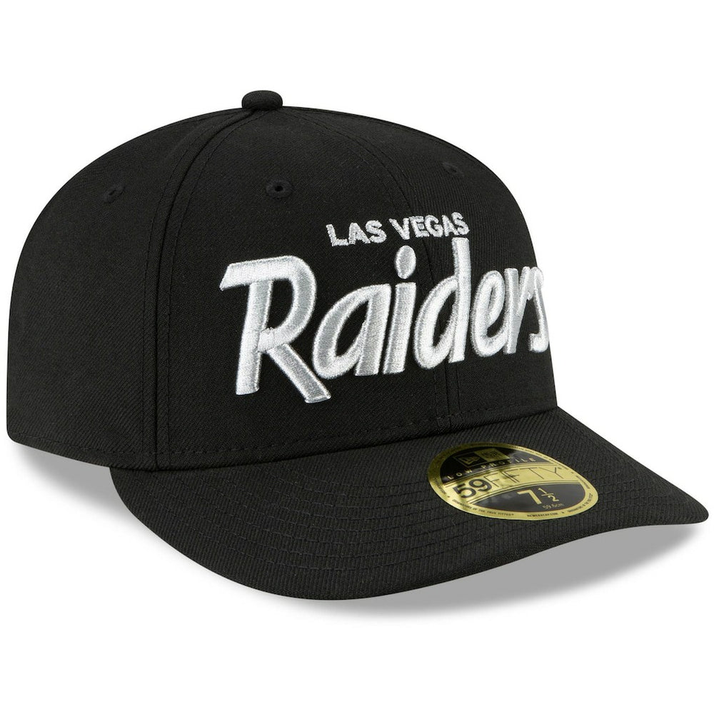 Omaha Script Low Profile 59FIFTY Fitted Hat - Las Vegas Raiders Hats