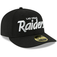 Omaha Script Low Profile 59FIFTY Fitted Hat - Las Vegas Raiders Hats