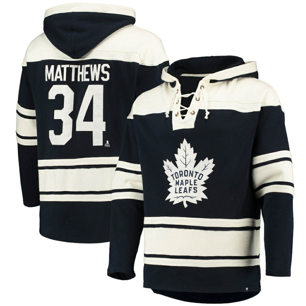 NHL Auston Matthews Toronto Maple Leafs '47 Player Name & Number Lacer Pullover Hoodie