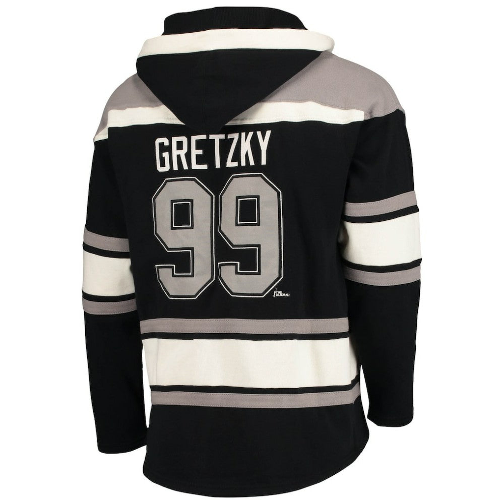 NHL Wayne Gretzky Los Angeles Kings '47 Retired Player Name & Number Lacer Pullover Hoodie
