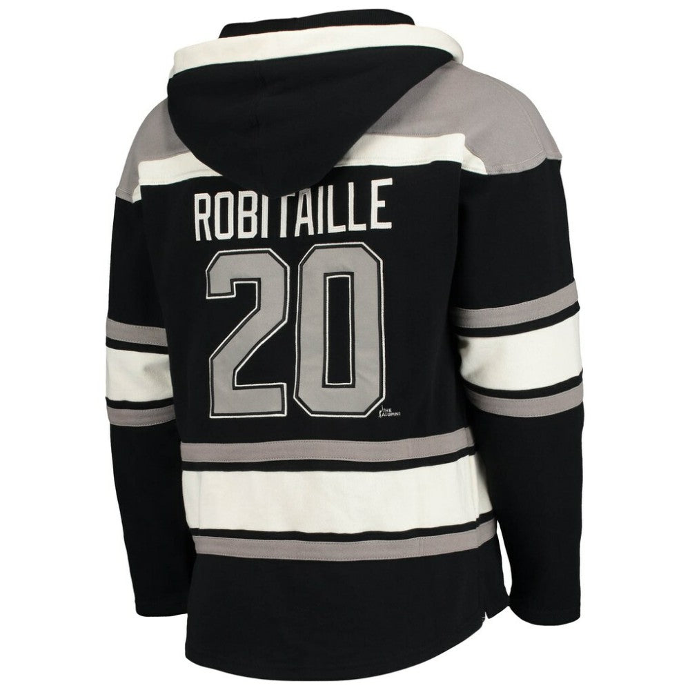 NHL Luc Robitaille Los Angeles Kings '47 Retired Player Name & Number Lacer Pullover Hoodie