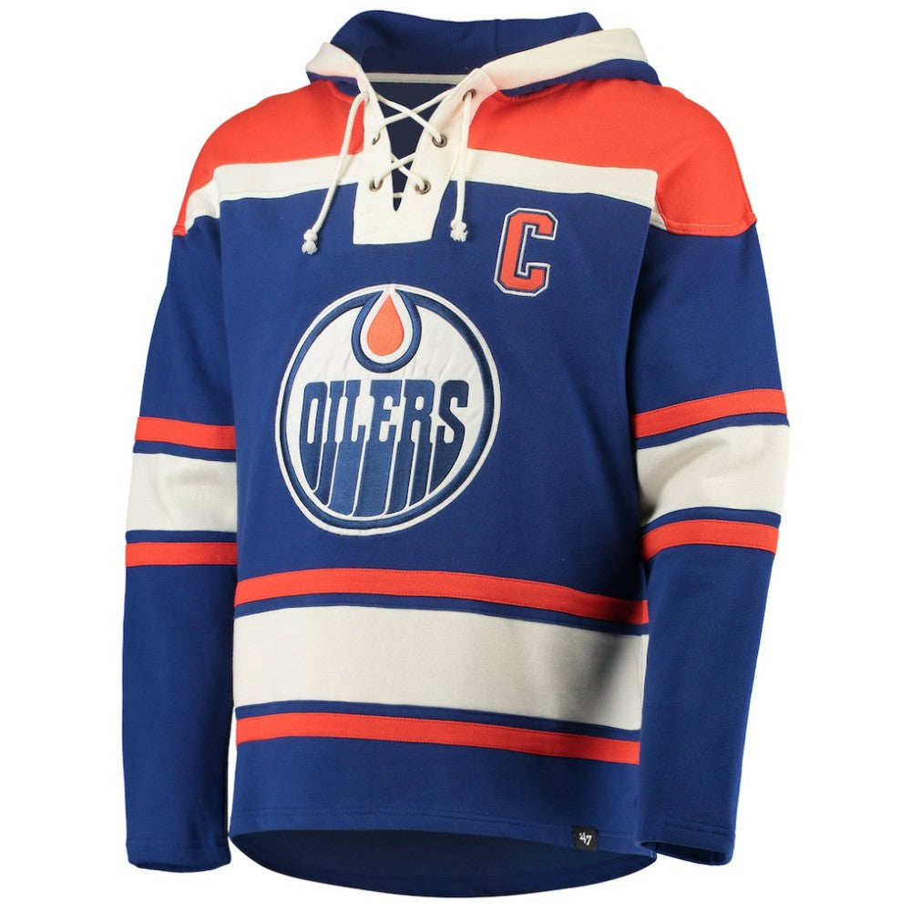 NHL Wayne Gretzky Edmonton Oilers '47 Retired Player Name & Number Lacer Pullover Hoodie