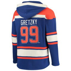 NHL Wayne Gretzky Edmonton Oilers '47 Retired Player Name & Number Lacer Pullover Hoodie