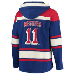NHL Mark Messier New York Rangers '47 Retired Player Name & Number Lacer Pullover Hoodie