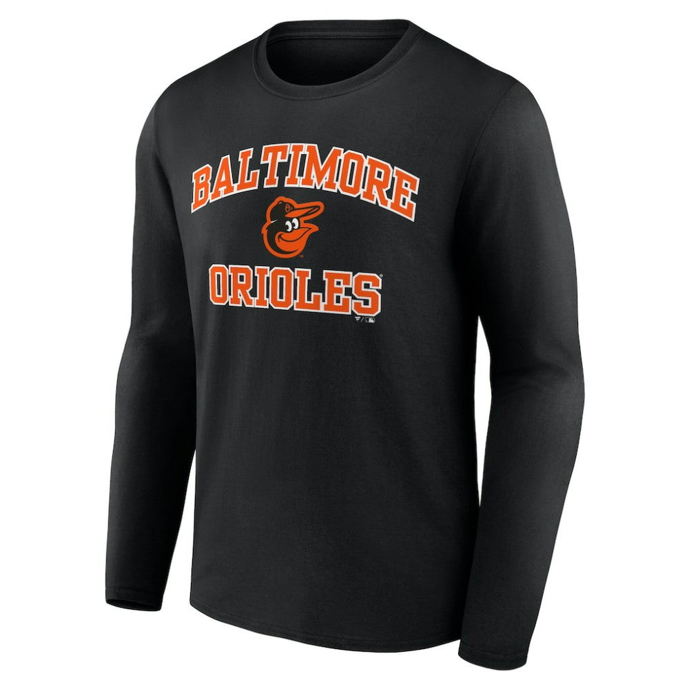 Men's Black Baltimore Orioles Team Heart & Soul Long Sleeve T-Shirt