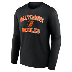 Men's Black Baltimore Orioles Team Heart & Soul Long Sleeve T-Shirt