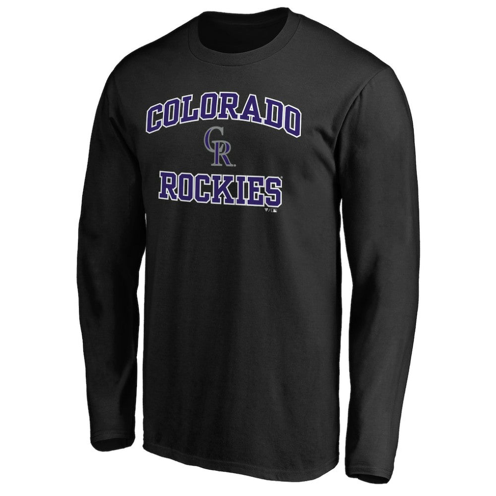 Men's Black Colorado Rockies Team Heart & Soul Long Sleeve T-Shirt