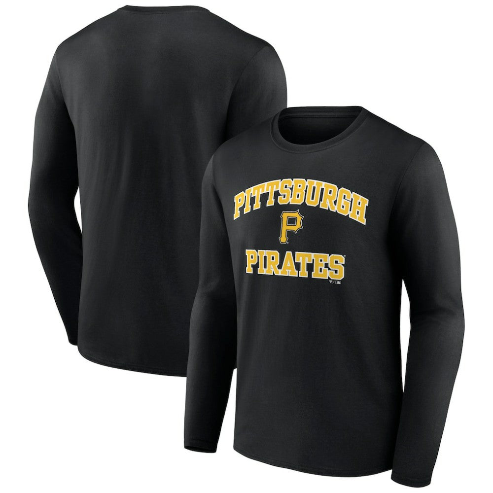 Men's Black Pittsburgh Pirates Team Heart & Soul Long Sleeve T-Shirt