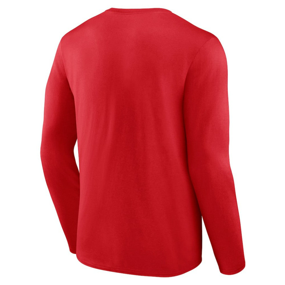 Men's Red Washington Nationals Team Heart & Soul Long Sleeve T-Shirt