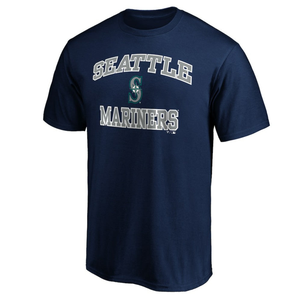 Navy Seattle Mariners Fanatics MTO Label Heart & Soul T-Shirt