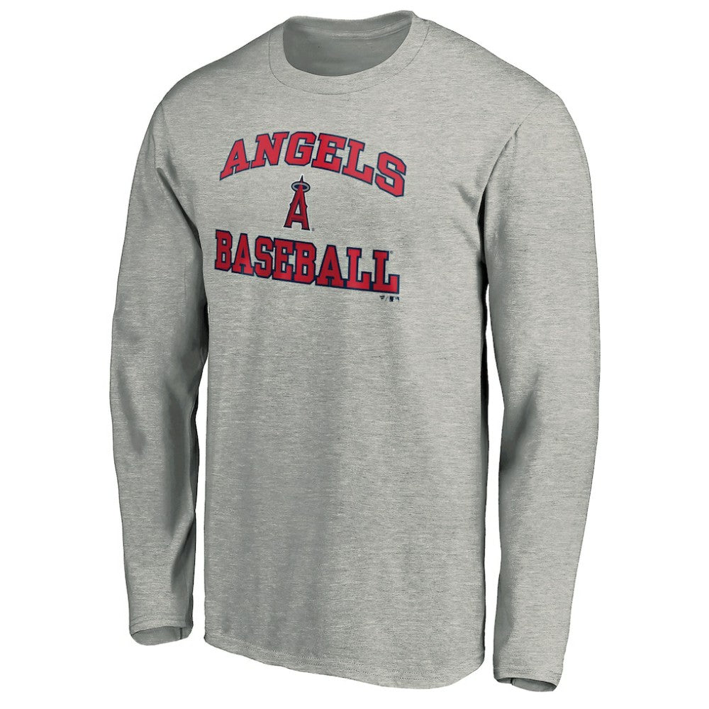 Heathered Gray Los Angeles Angels Team Heart & Soul Long Sleeve T-Shirt