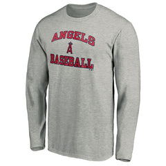 Heathered Gray Los Angeles Angels Team Heart & Soul Long Sleeve T-Shirt