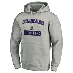 Heather Gray Colorado Rockies Fanatics MTO Label Heart & Soul Pullover Hoodie