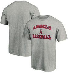 Heather Gray Los Angeles Angels Fanatics MTO Label Heart & Soul T-Shirt