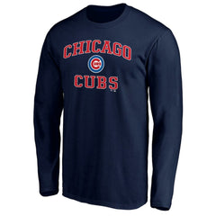 Men's Navy Chicago Cubs Team Heart & Soul Long Sleeve T-Shirt