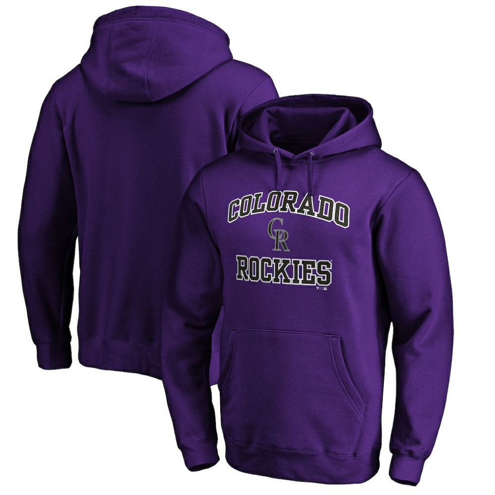 Purple Colorado Rockies Heart & Soul Pullover Hoodie