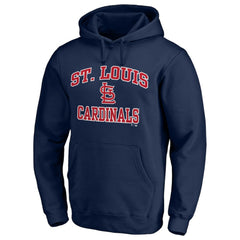 Navy St. Louis Cardinals Heart & Soul Pullover Hoodie