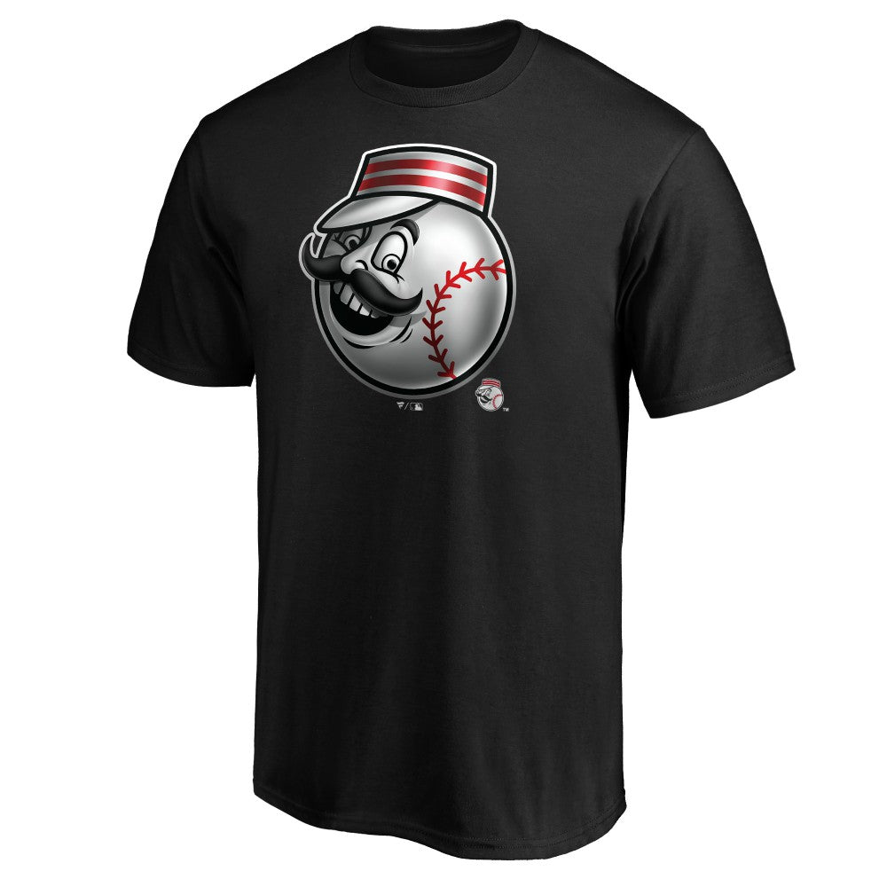 Black Cincinnati Reds Midnight Mascot T-Shirt