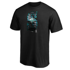 Black Seattle Mariners Midnight Mascot T-Shirt