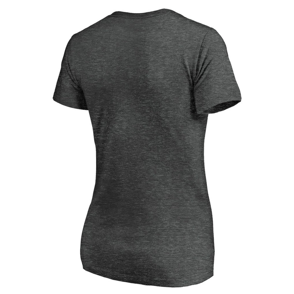 Heathered Charcoal Chicago White Sox Fanatics Women's Team Logo Lockup V-Neck T-Shirt