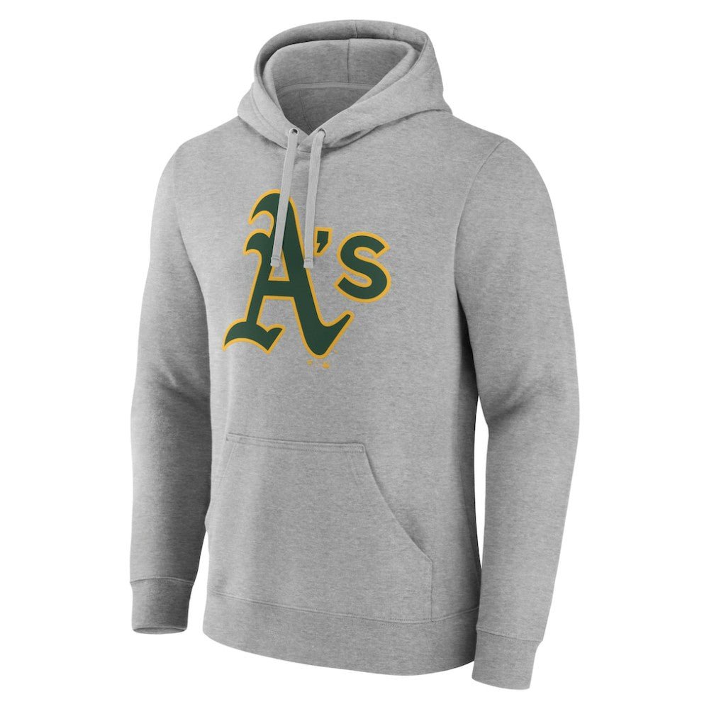 Heather Gray Athletics Official Logo Fitted Pullover Hoodie