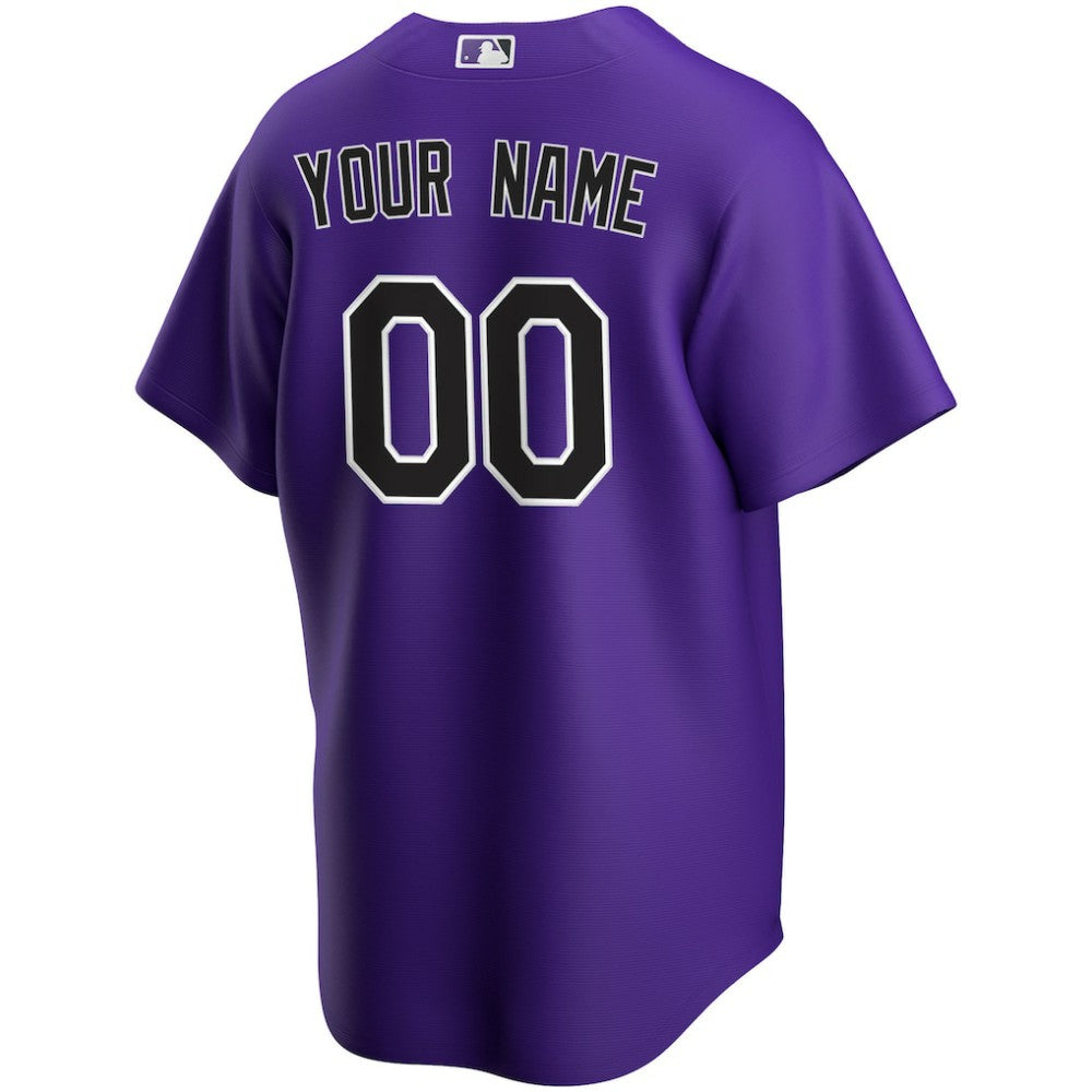 Purple Colorado Rockies Nike Alternate Replica Custom Jersey