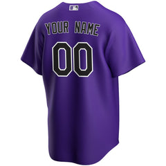 Purple Colorado Rockies Nike Alternate Replica Custom Jersey