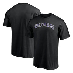 Black Colorado Rockies Official Wordmark T-Shirt