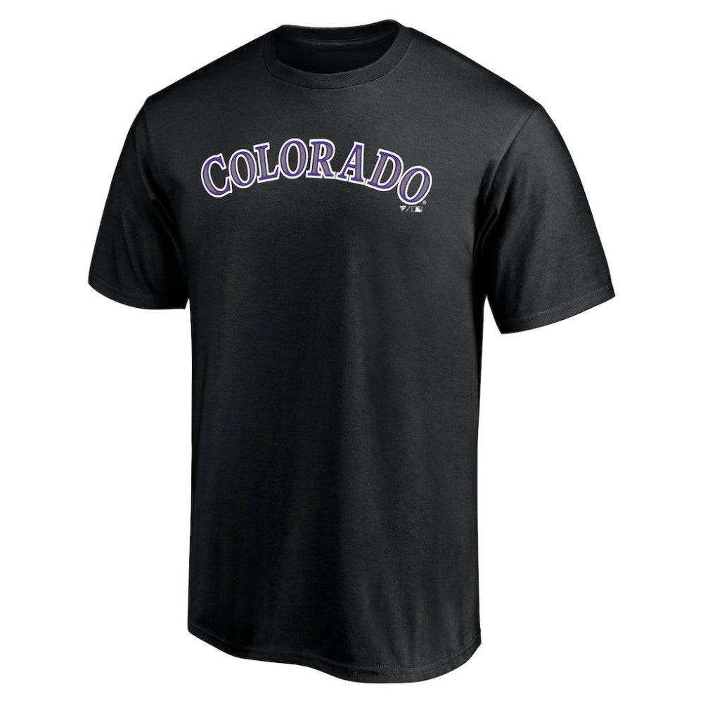 Black Colorado Rockies Official Wordmark T-Shirt
