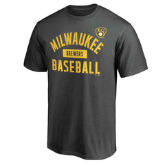 Charcoal Milwaukee Brewers Iconic Primary Pill T-Shirt