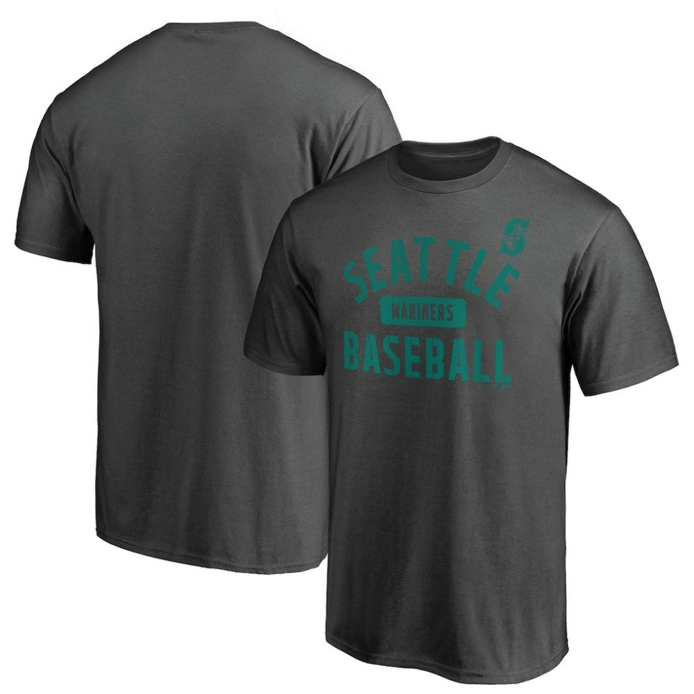 Charcoal Seattle Mariners Iconic Primary Pill T-Shirt