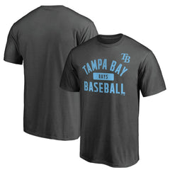 Charcoal Tampa Bay Rays Iconic Primary Pill T-Shirt