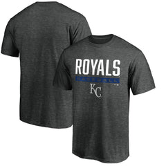 Charcoal Kansas City Royals Win Stripe Logo T-Shirt