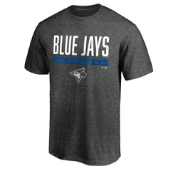Charcoal Toronto Blue Jays Win Stripe Logo T-Shirt