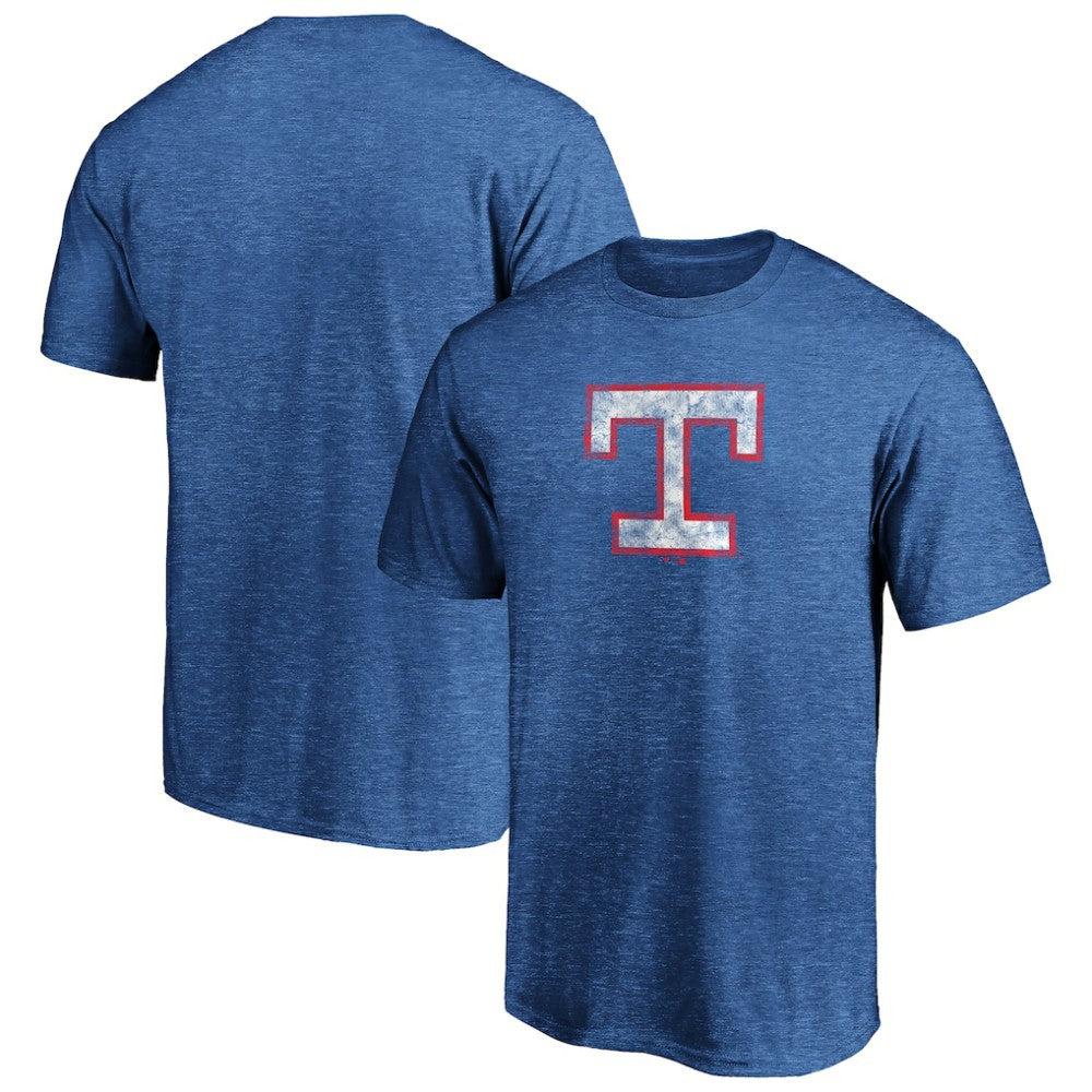 Royal Texas Rangers Cooperstown Collection True Classics Throwback Logo Tri-Blend T-Shirt