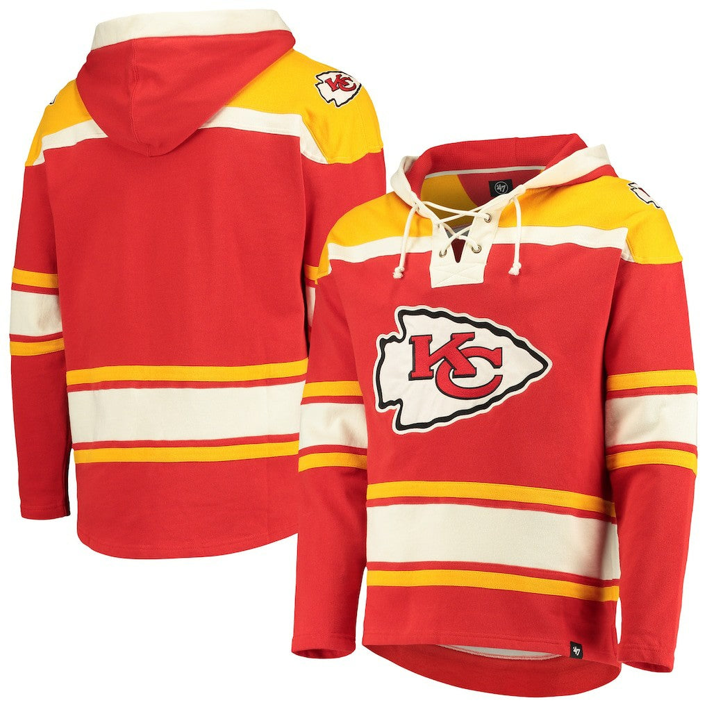 '47 Lacer V-Neck Pullover Hoodie - Kansas City Chiefs Hoodies