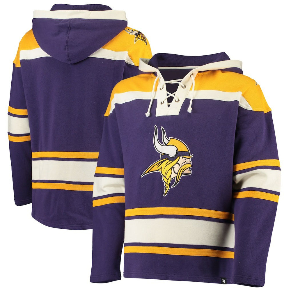 '47 Lacer V-Neck Pullover Hoodie - Minnesota Vikings Hoodies
