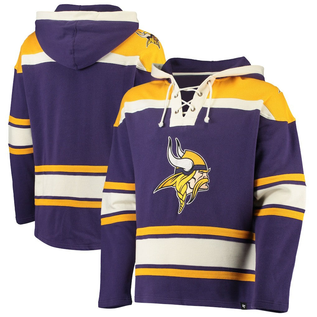 '47 Lacer V-Neck Pullover Hoodie - Minnesota Vikings Hoodies