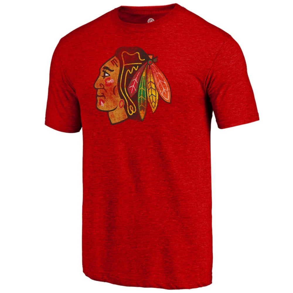 NHL Chicago Blackhawks Distressed Tri-Blend T-Shirt