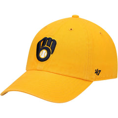 Gold Milwaukee Brewers '47 Clean Up Adjustable Hat