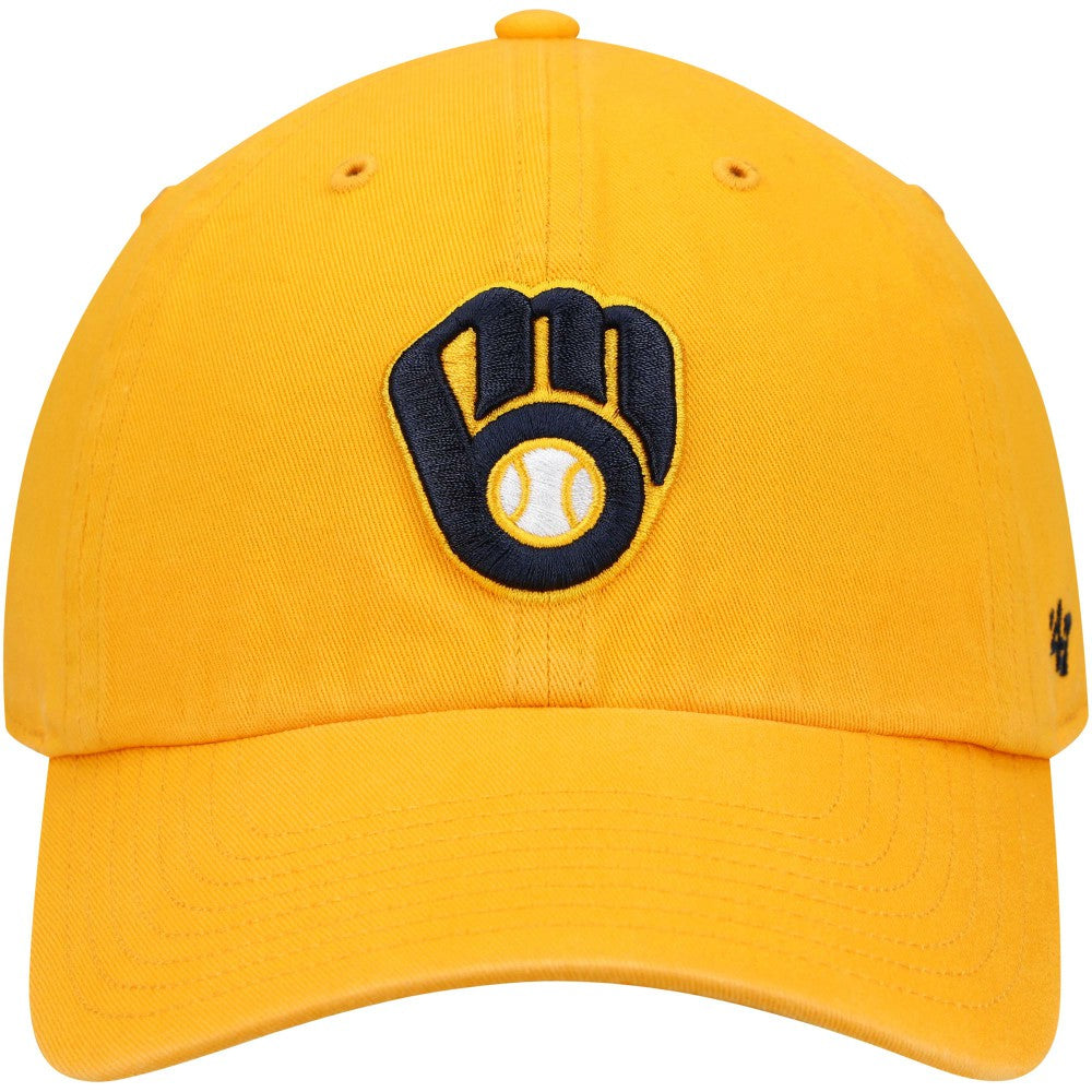 Gold Milwaukee Brewers '47 Clean Up Adjustable Hat