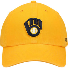 Gold Milwaukee Brewers '47 Clean Up Adjustable Hat