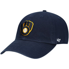 Navy Milwaukee Brewers '47 Clean Up Adjustable Hat