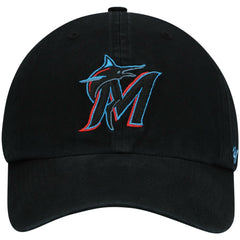 Black Miami Marlins '47 Clean Up Adjustable Hat