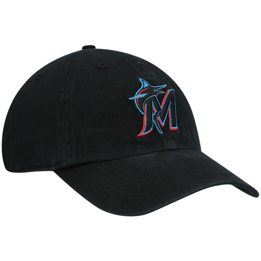 Black Miami Marlins '47 Clean Up Adjustable Hat