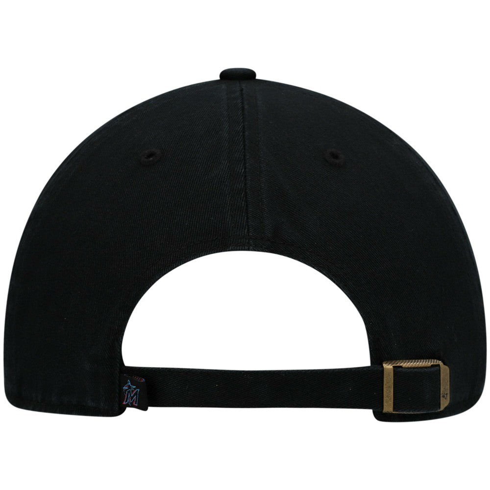Black Miami Marlins '47 Clean Up Adjustable Hat