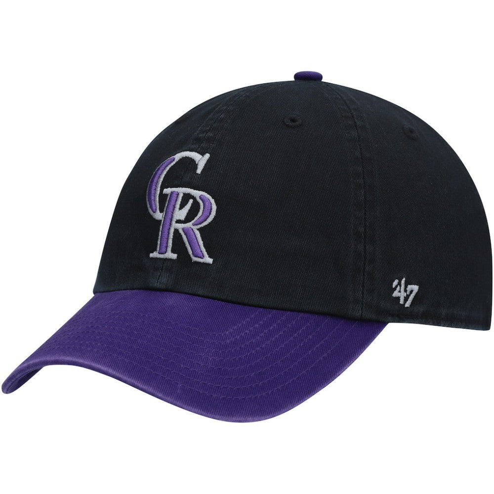 Black Colorado Rockies '47 Clean Up Adjustable Hat
