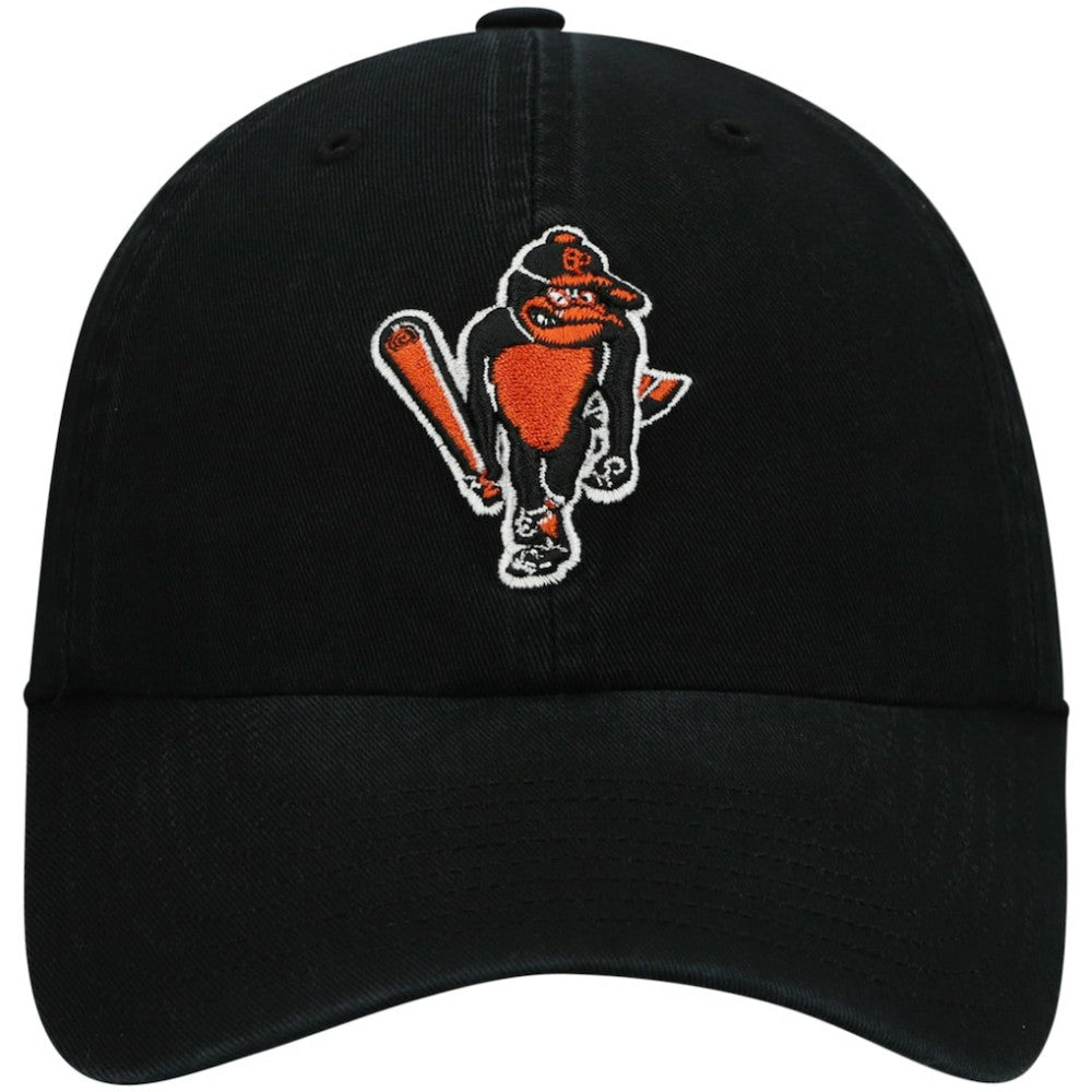 Black Baltimore Orioles '47 Logo Cooperstown Collection Clean Up Adjustable Hat